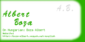 albert boza business card